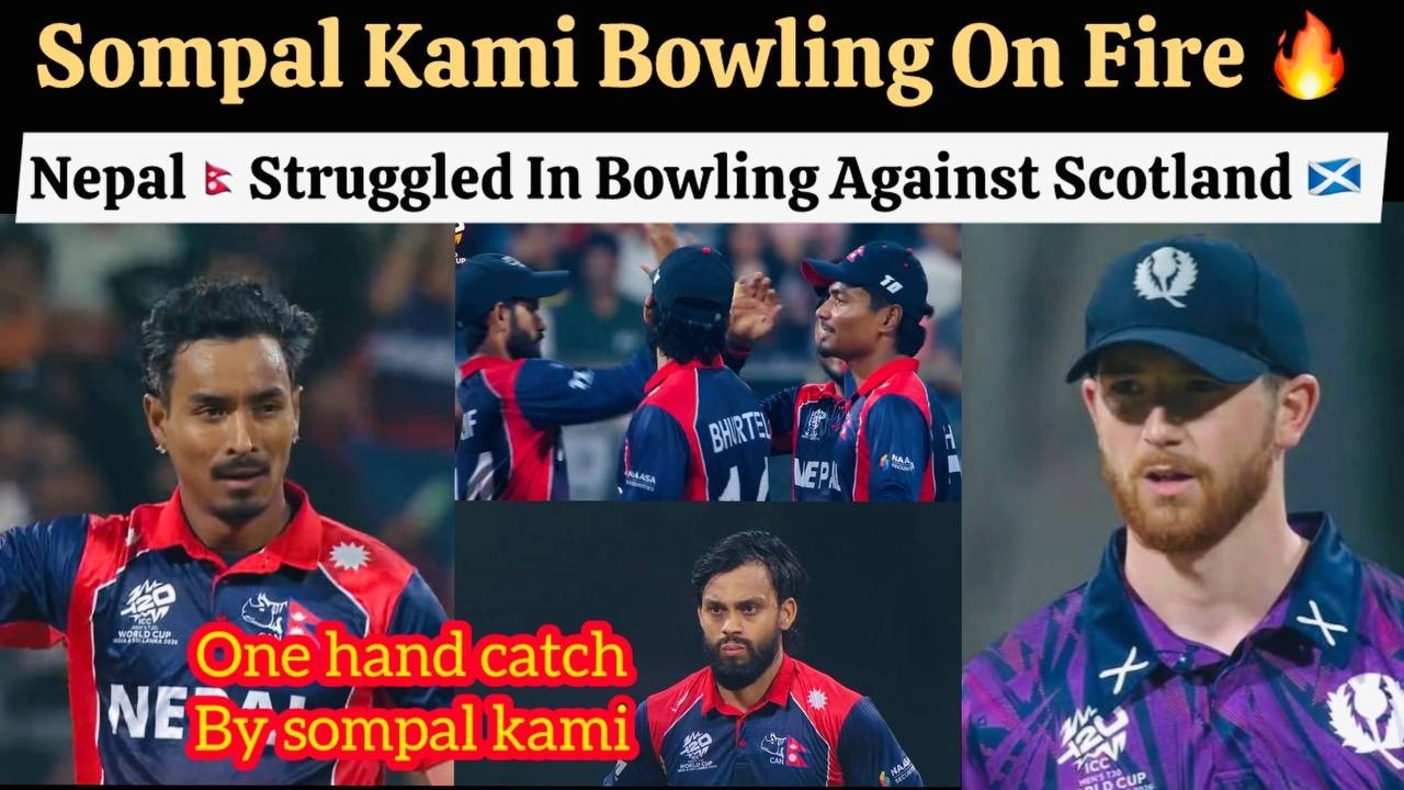 Nepal Comeback In Bowling Against Scotland , Sompal Kami Surprise With One Hand Catch