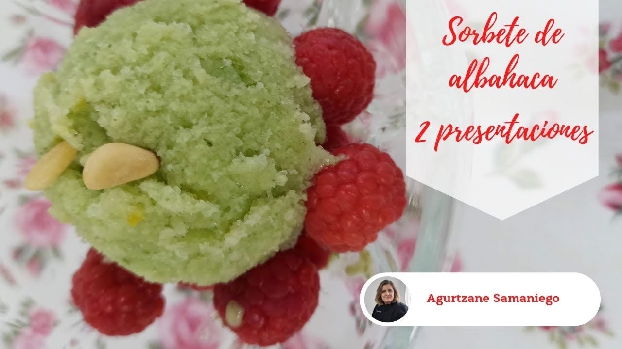 Sorbete de albahaca | entre platos | helados #recetathermomix