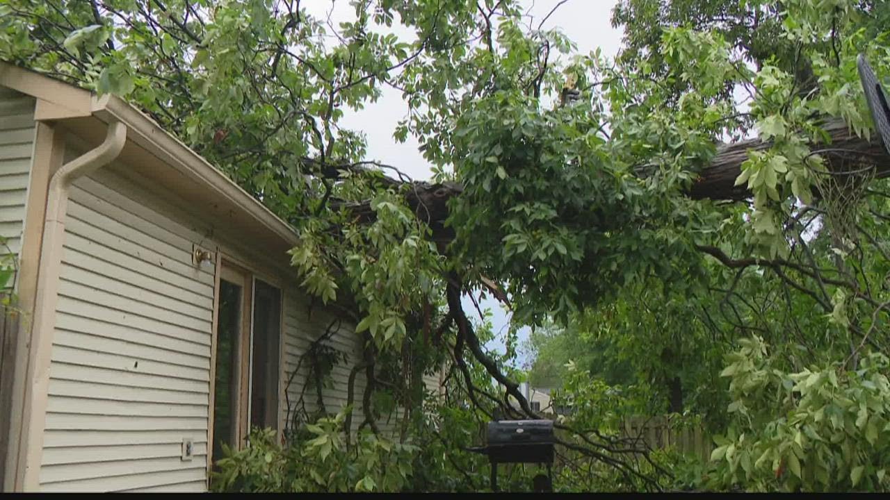 Morning storms cause damage in central Indiana