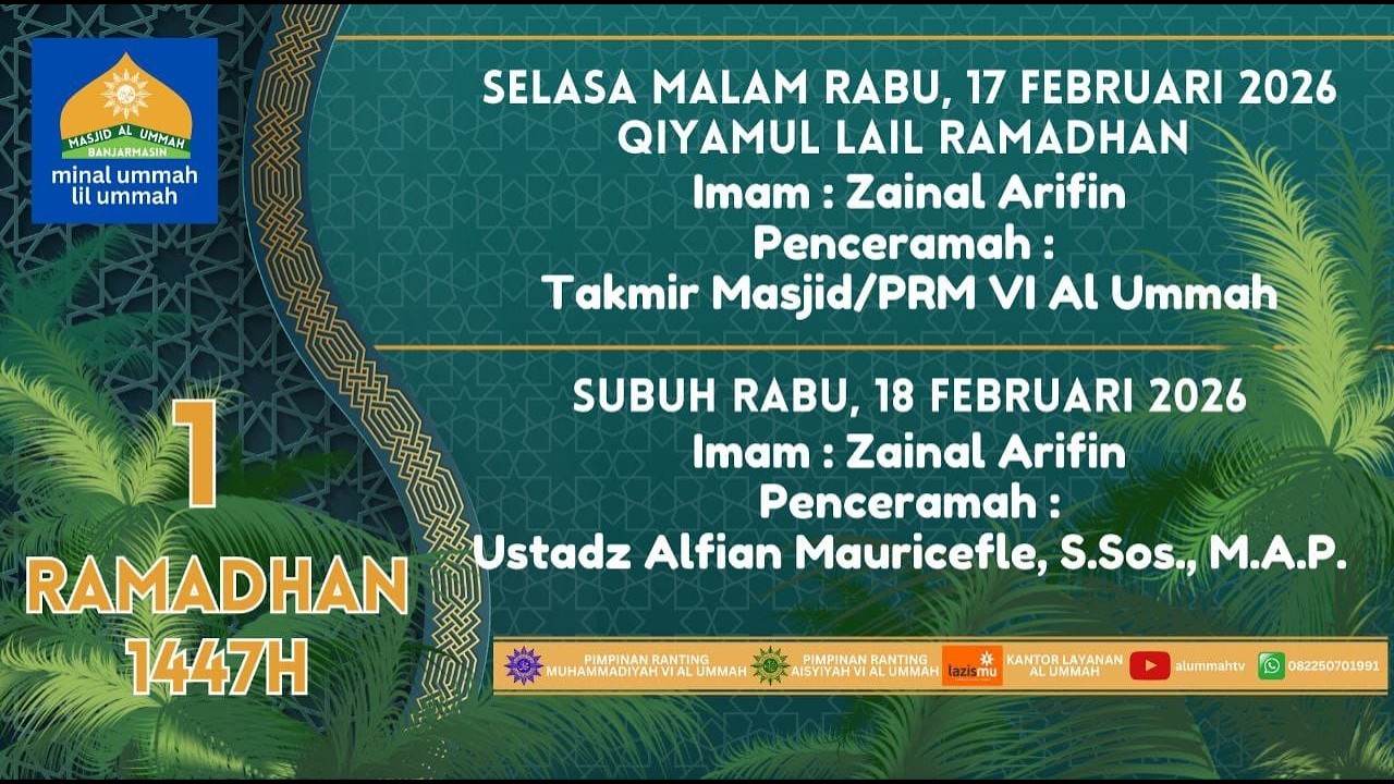 🔴LIVE | Pelaksanaan Sholat Tarawih | 1 Ramadhan 1447H |