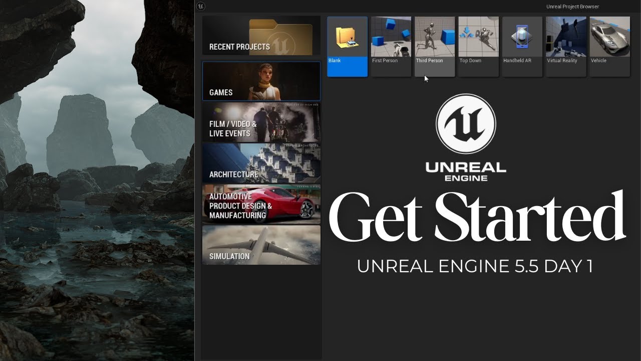 Unreal Engine 5 Beginner Tutorial (Day 1) &ndash; Installing & First Look at the Interface