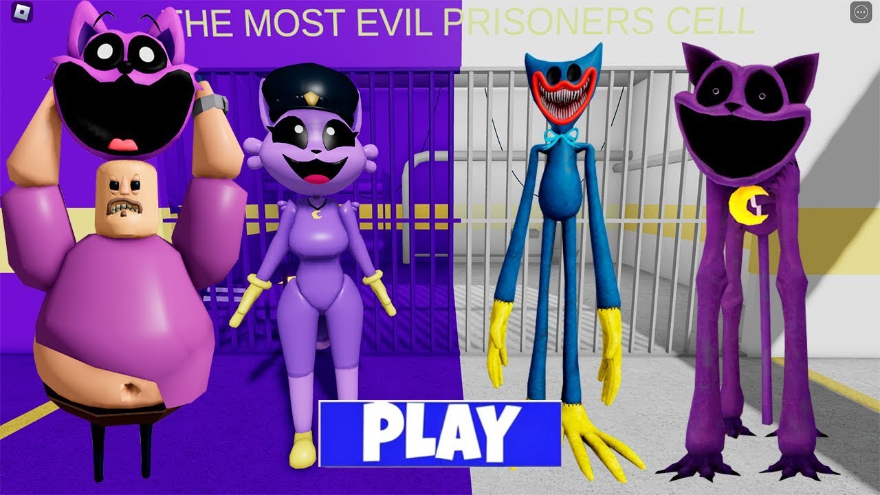 NIGHTMARE HUGGY WUGGY VS CATNAP WOMAN PRISON RUN! 