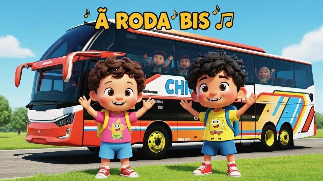 🎶 Roda-Roda Bis Berputar 🚍 Lagu Anak Lucu | chio dan ryu l Naik Bis double decker