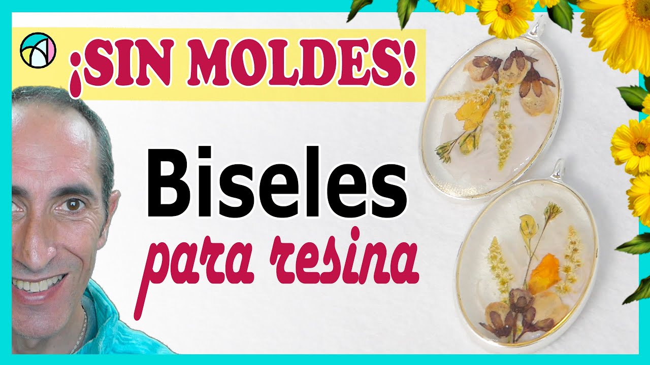 🌷 Cómo usar BISELES Y FLORES 🌼 SIN MOLDES 💎 en Joyería con Resina Epoxi