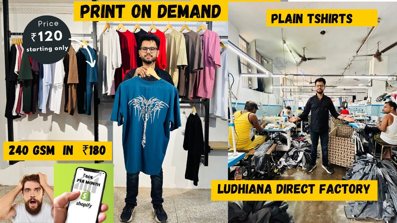 Plain t-shirts For Print on demand from manufacturers Ludhiana #oversizedtshirts #printondemand #pod