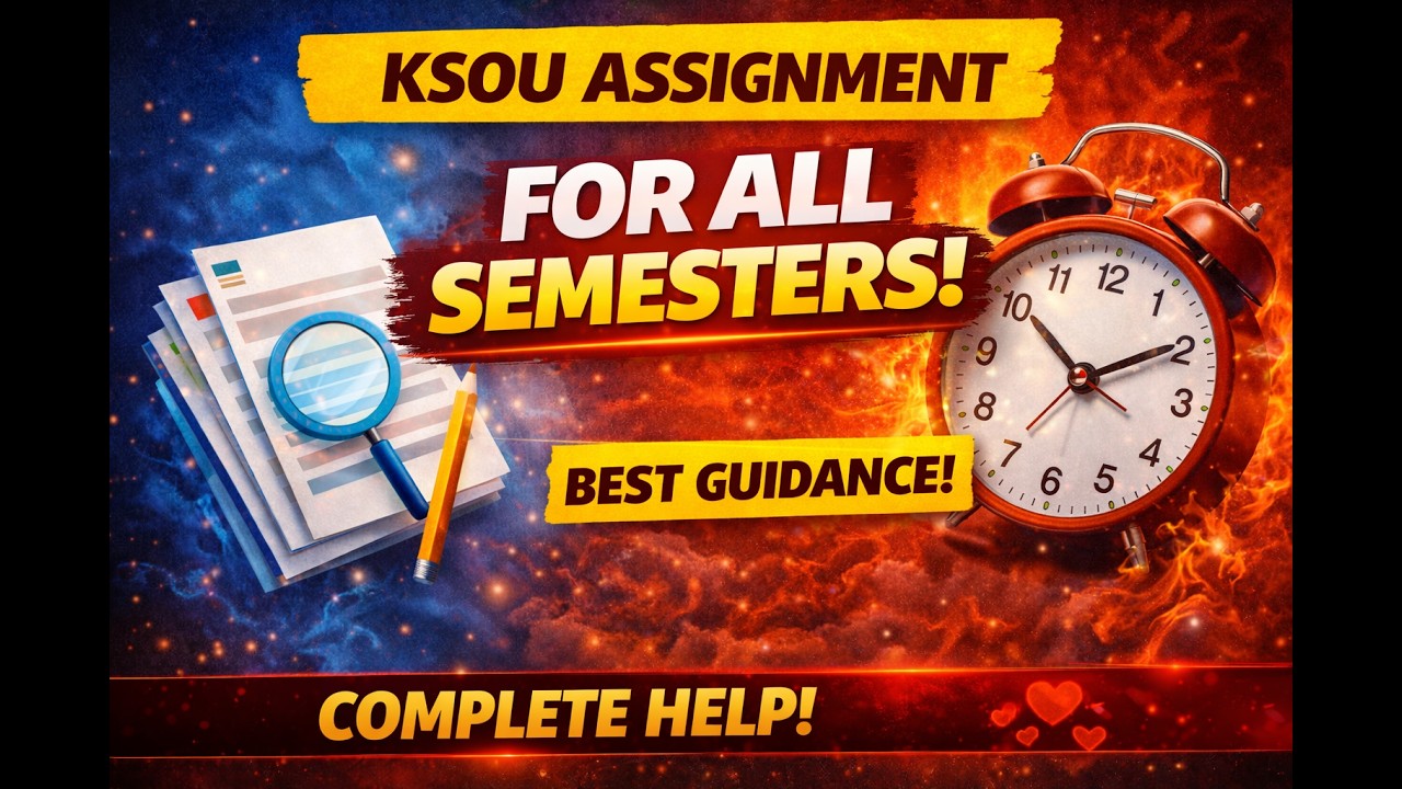 KSOU Assignment Full Guidance | All Subjects | MBA / B.Com / BBA | Complete Guide | RJ Angrybird