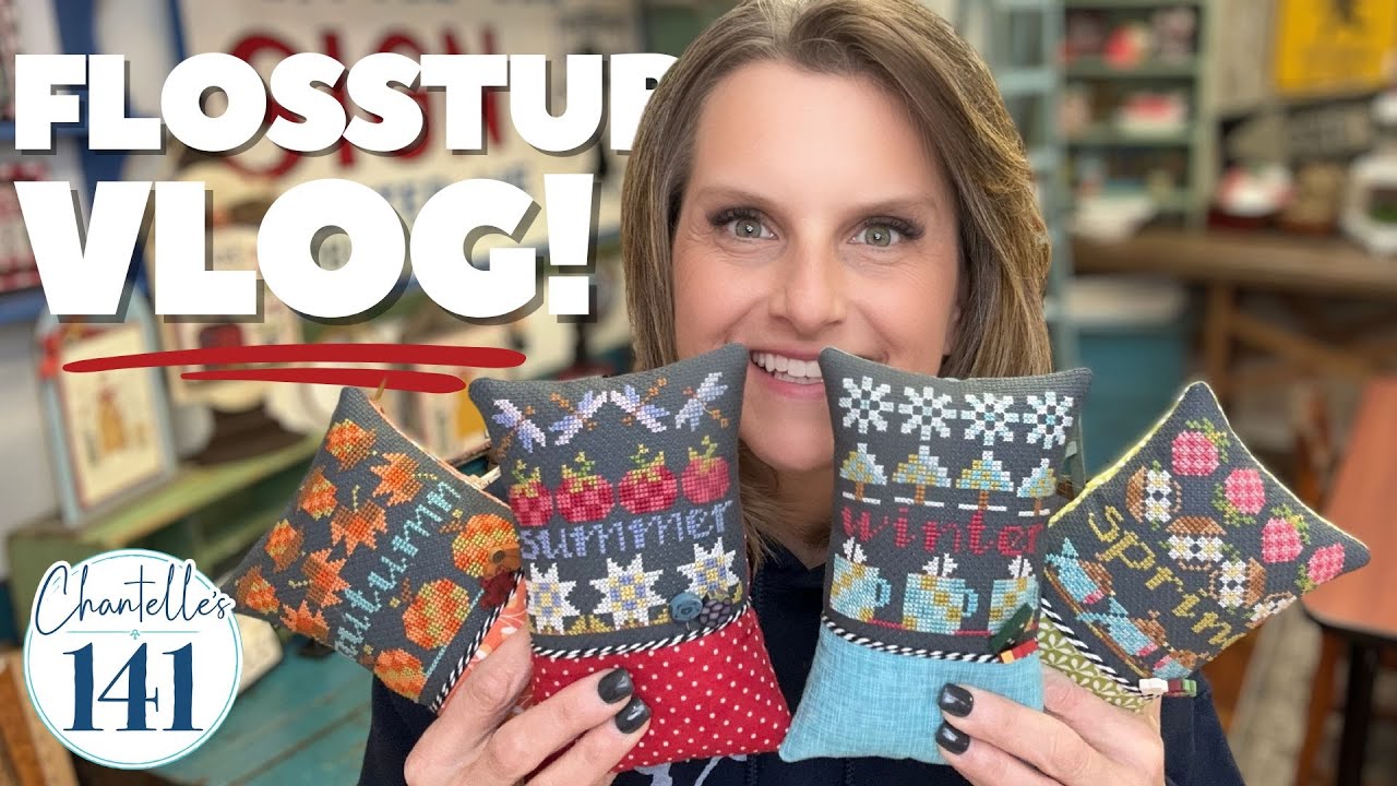 Mad for Plaid Pillow Finish and An Exclusive Look Behind The Scenes Of A Flosstube Vlog