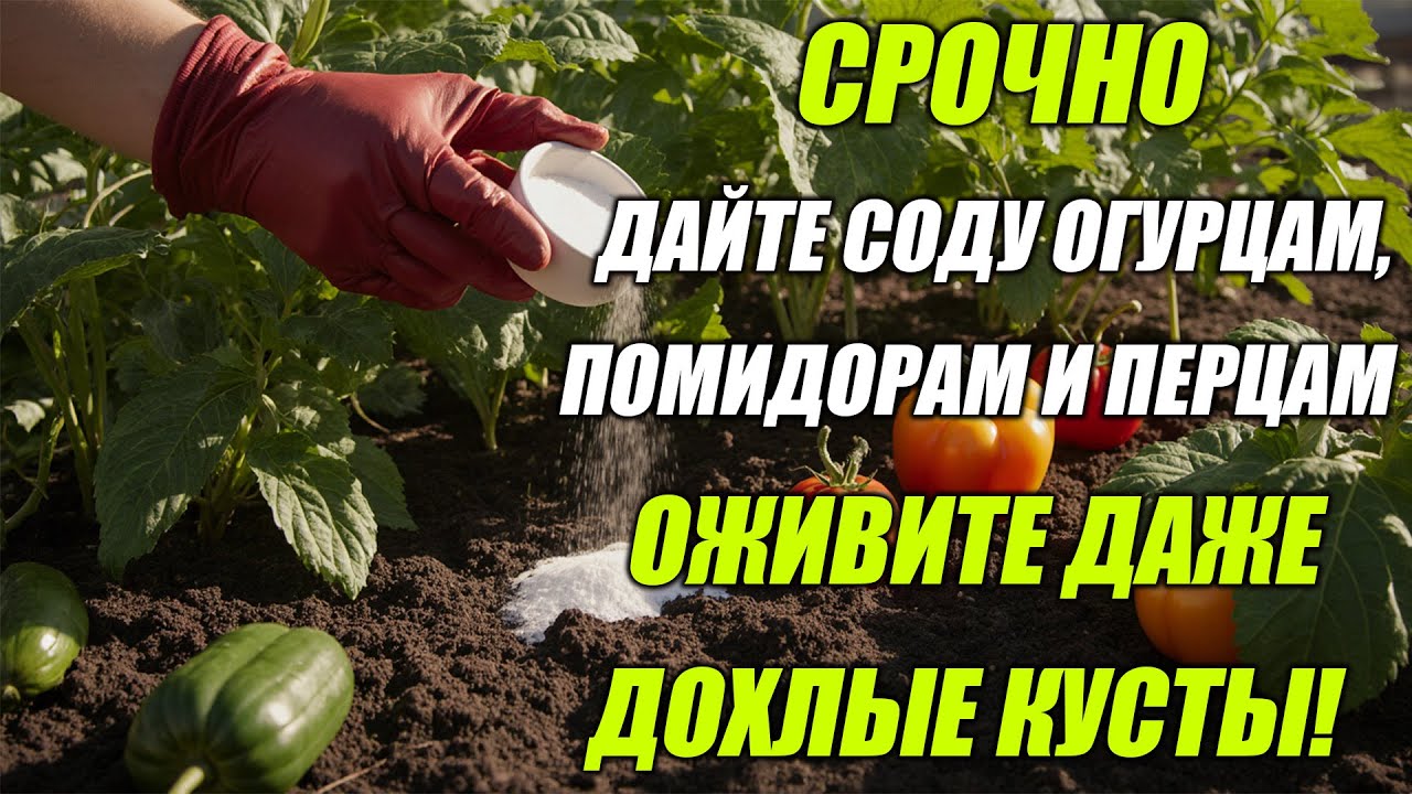 СРОЧНО! Дайте СОДУ огурцам, помидорам и перцам — оживите даже дохлые кусты!