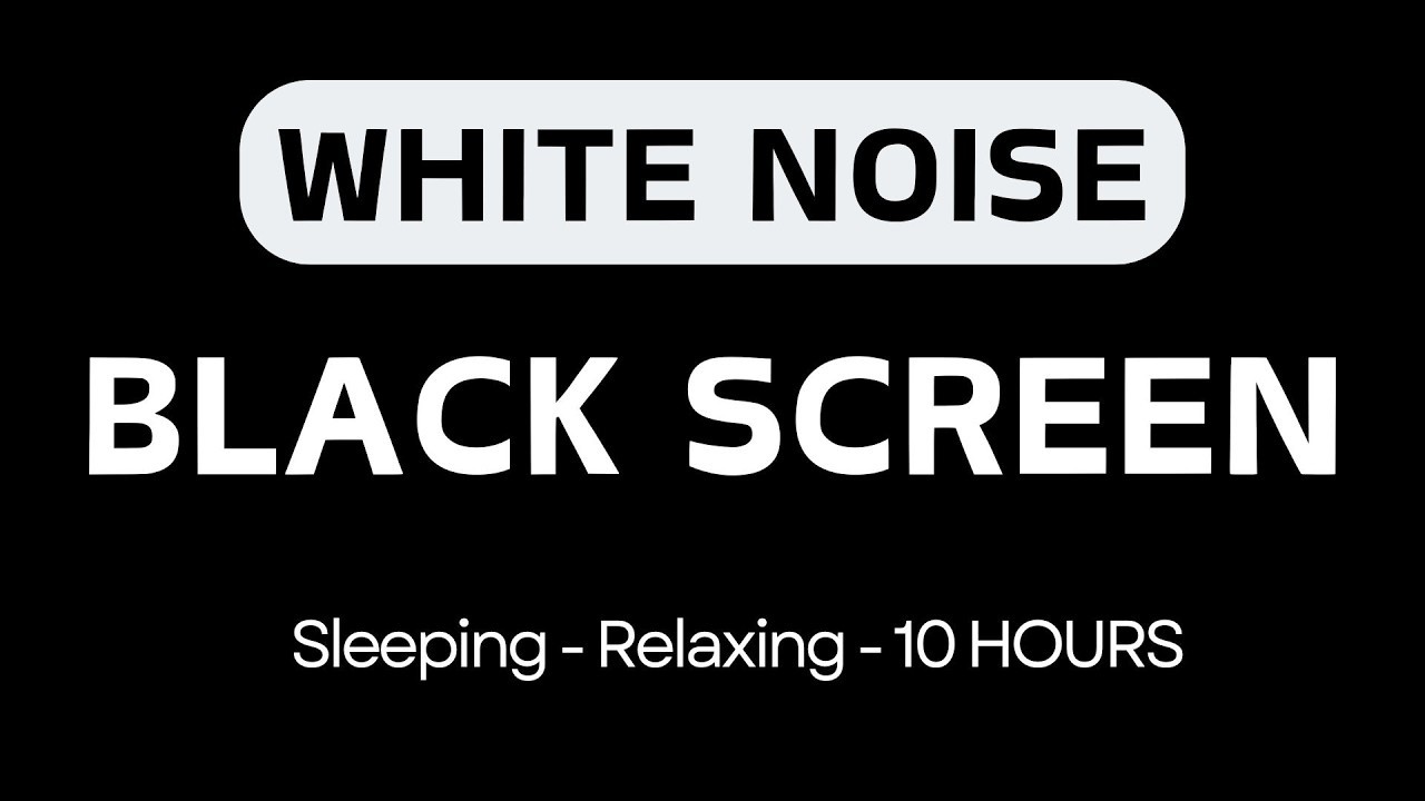 Relaxing White Noise for Sleep, Study & Focus | 24 Hours | No Ads | Black Screen for Comfort