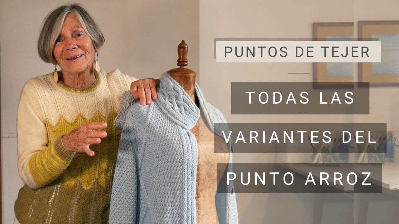 Tejer con dos agujas las variantes del Punto Arroz 🧶 #tejerconlucila