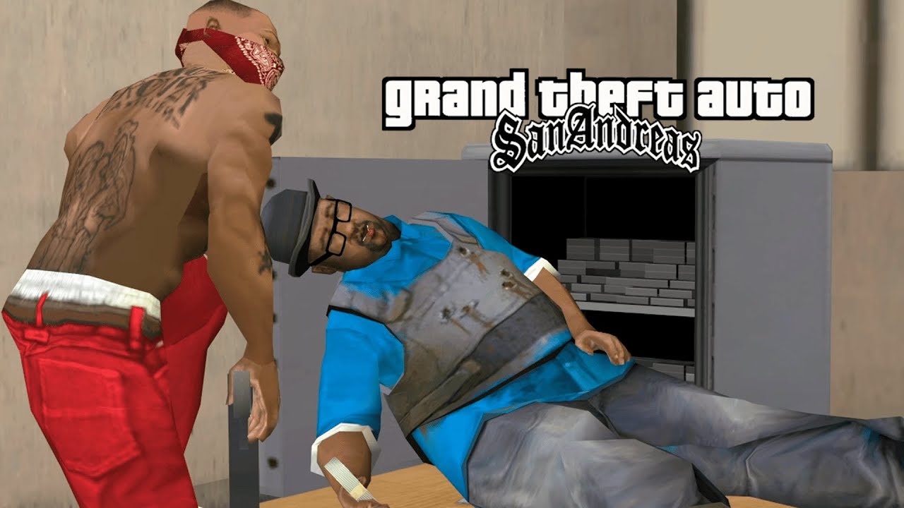 CJ vs Big Smoke End Of The Line Mission in GTA San Andreas (Bloods vs Crips)