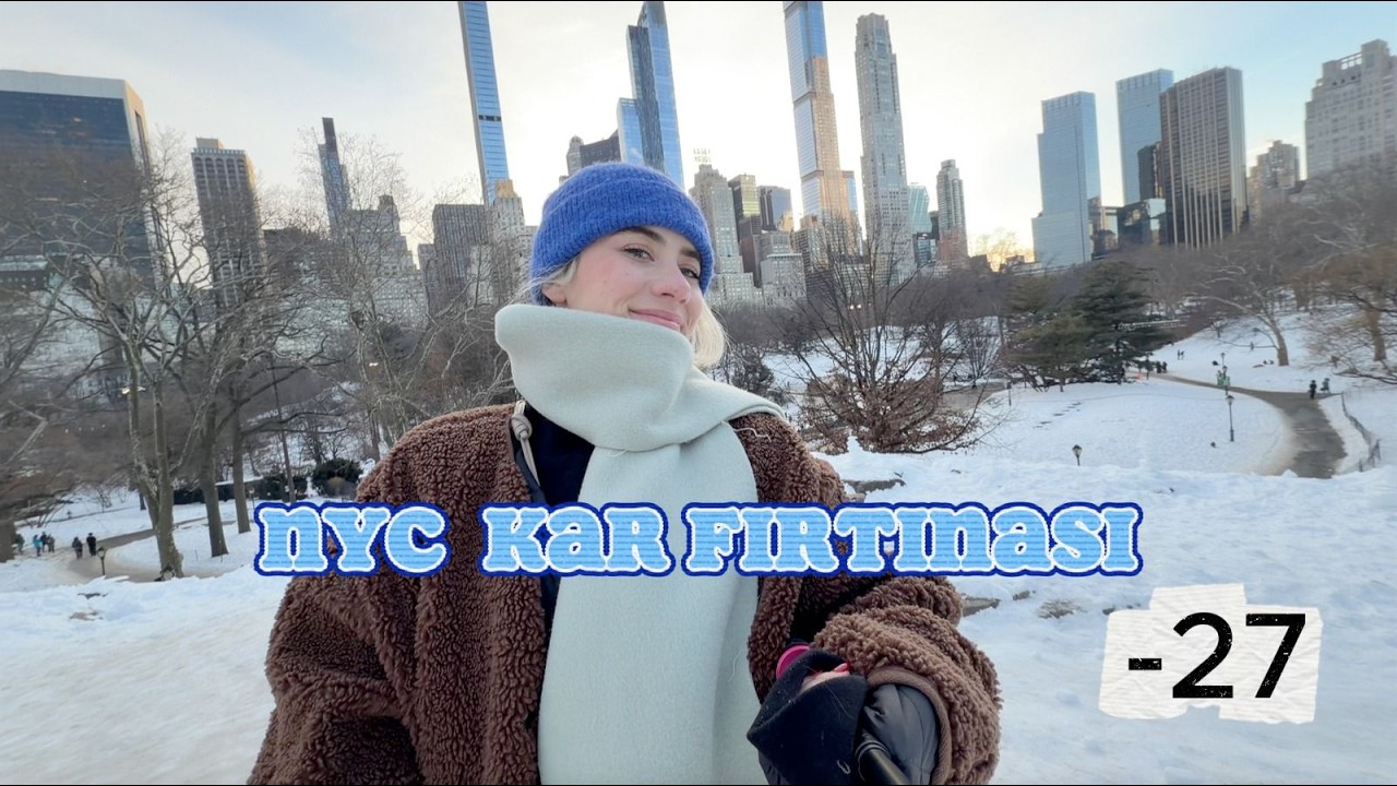 DONMUŞ ŞEHİR NYC ❄️ Central Park Kar Fırtınası Sonrası