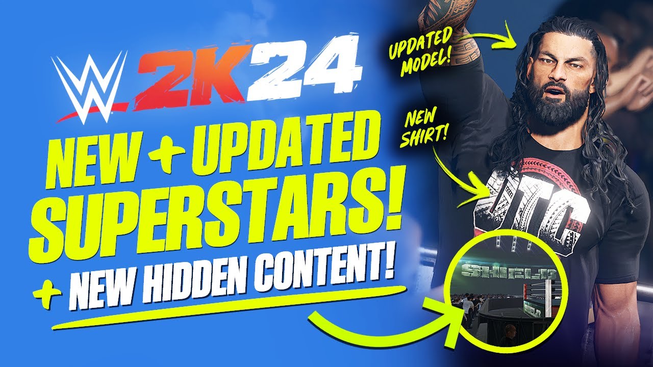 WWE 2K24: New & Updated Superstars, Hidden Content, New Models, Updated Attires, Creations & More!