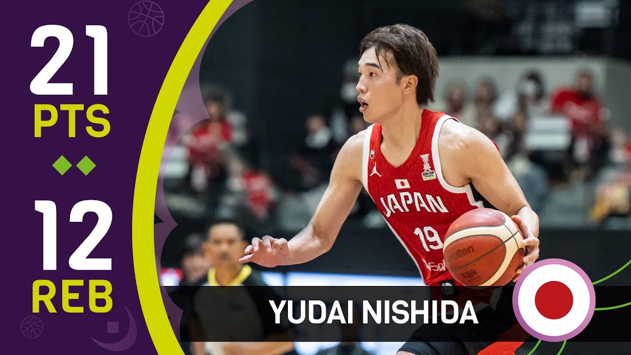Yudai Nishida (21 PTS) | Top Performer | JPN vs MGL | FIBA Asia Cup 2025 Qualifiers