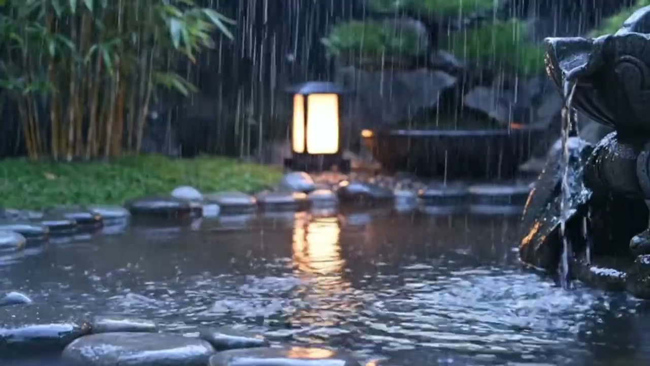 Calming Piano and Rain Ambience 🌿 Sleep Music for Insomnia and Anxiety Relief