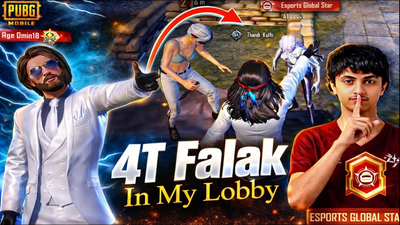 When 4T Falak Joined My Lobby 😨 King Enters the Lobby 🔥| Ultimate Royal | Pubg Mobile
