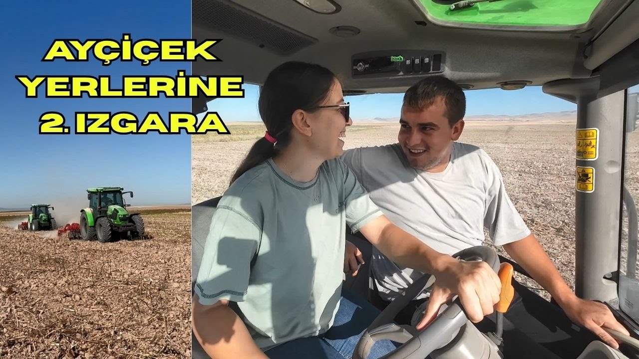 AYÇİÇEK YERİNE 2 TRAKTÖR MATRİS ÇEKTİK / ÖĞLEDEN SONRA KABAK YERİNE ÇİZEL ÇEKTİM!