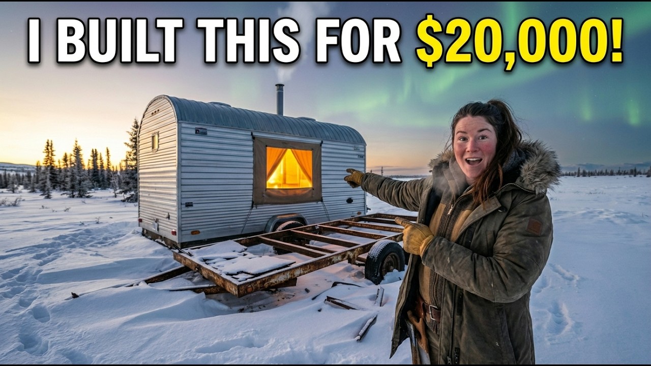 -14°F – Constructing a $20,000 Trailer – Alone Camping in Fierce Blizzard