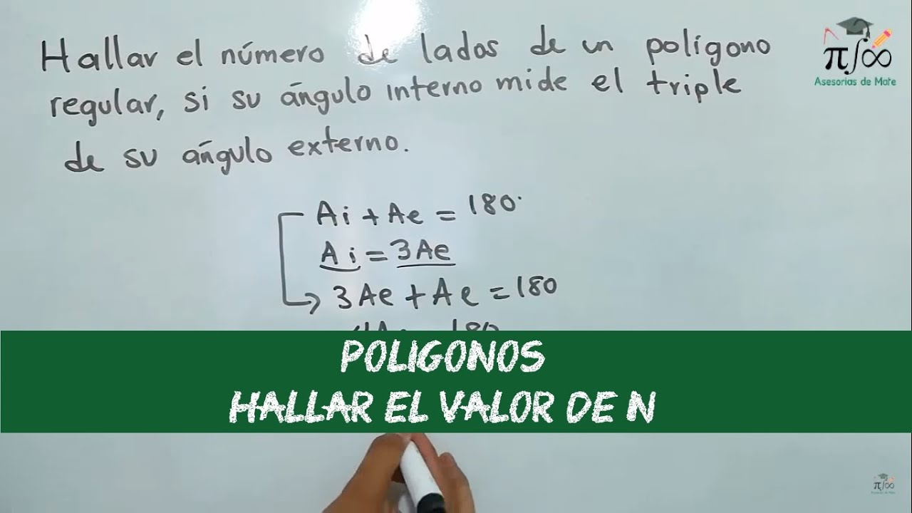 Hallar el número de lados de un polígono regular si su angulo interior mide ...