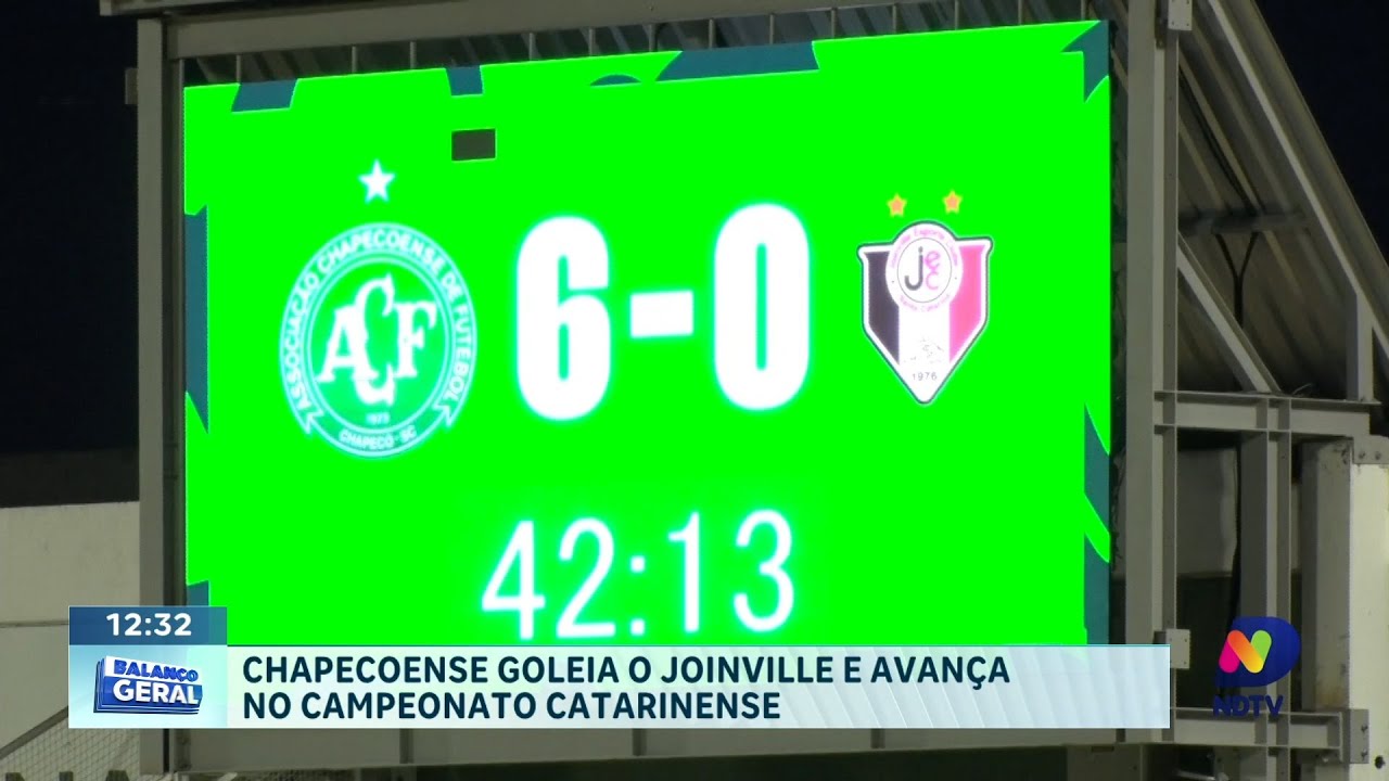 Verdão goleia o Joinville e garante vaga na próxima fase do Catarinense