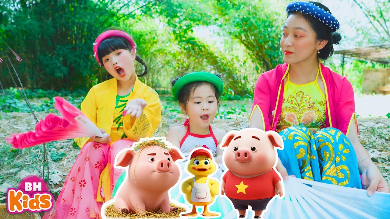 Nhạc Thiếu Nhi Ba Bà Đi Bán Lợn Con, Rửa Mặt Như Mèo - Bài Hát Vui Nhộn Cho Bé Ăn Ngon