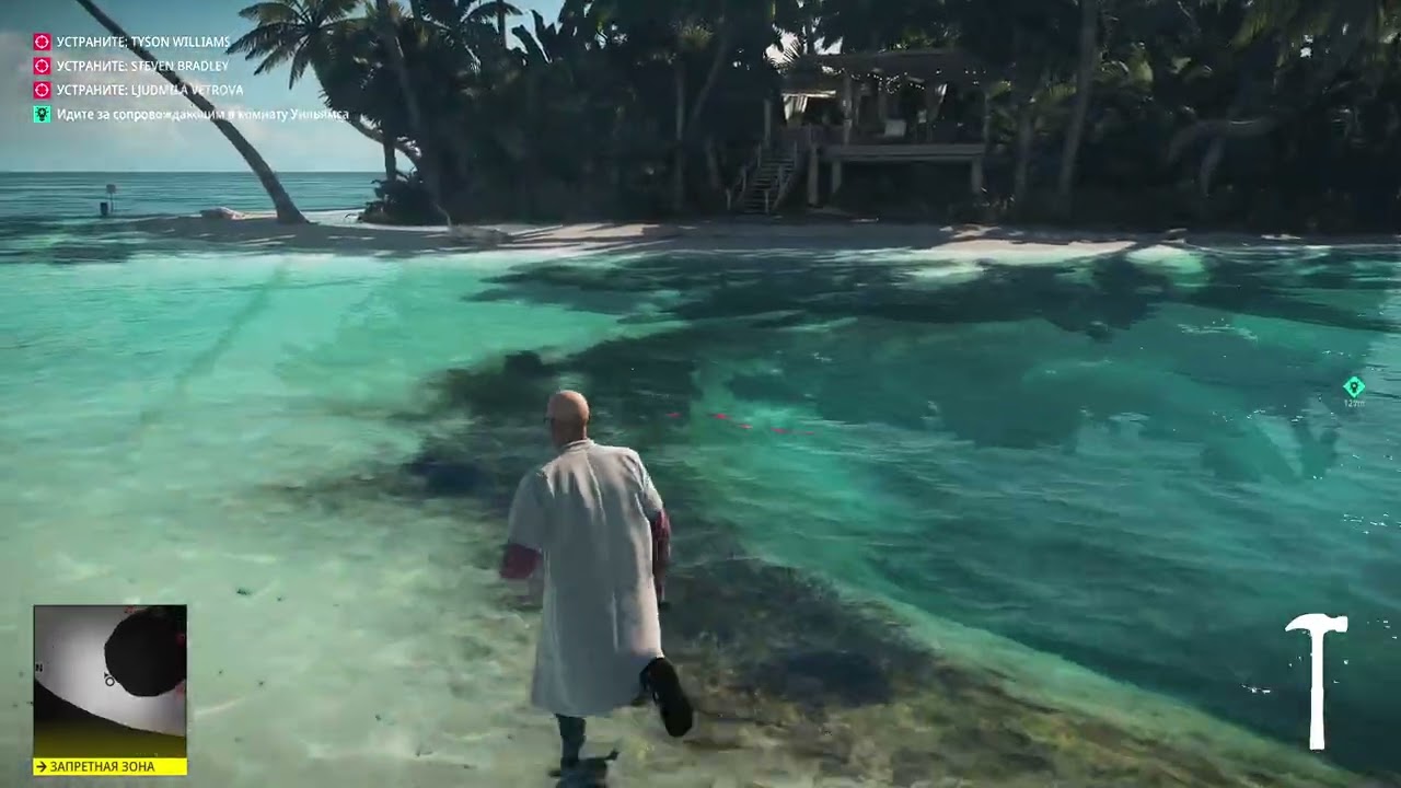HITMAN 2 - Миссия: Последнее пристанище. Убийства: Дистанционное убийство, Просто побочный эффект.