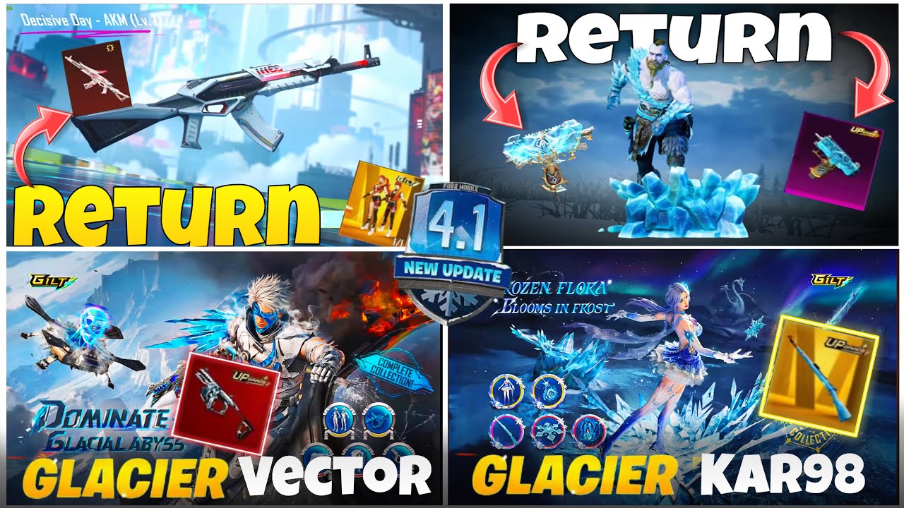 Glacier Vector | Glacier Kar98 | Next Ultimate Set 3D Leaks | PUBG | BGMI 