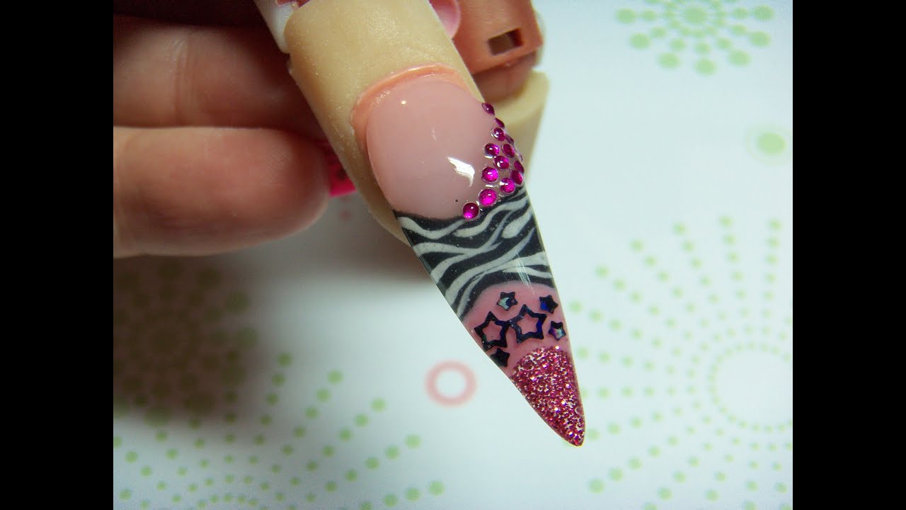 Zebra Inspired Sculpted/Embedded Stiletto