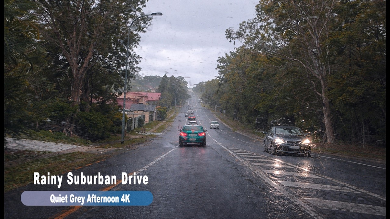 Rain Begins Drive in Brisbane | Sunnybank to Wellington Point | 4K | No Talking