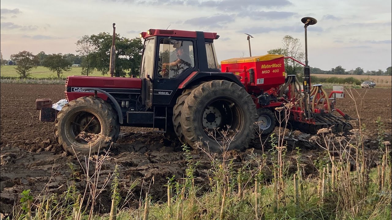Case International 1056XL and Ford TW15 Classic Tractors Drilling and cultivating pure sound !