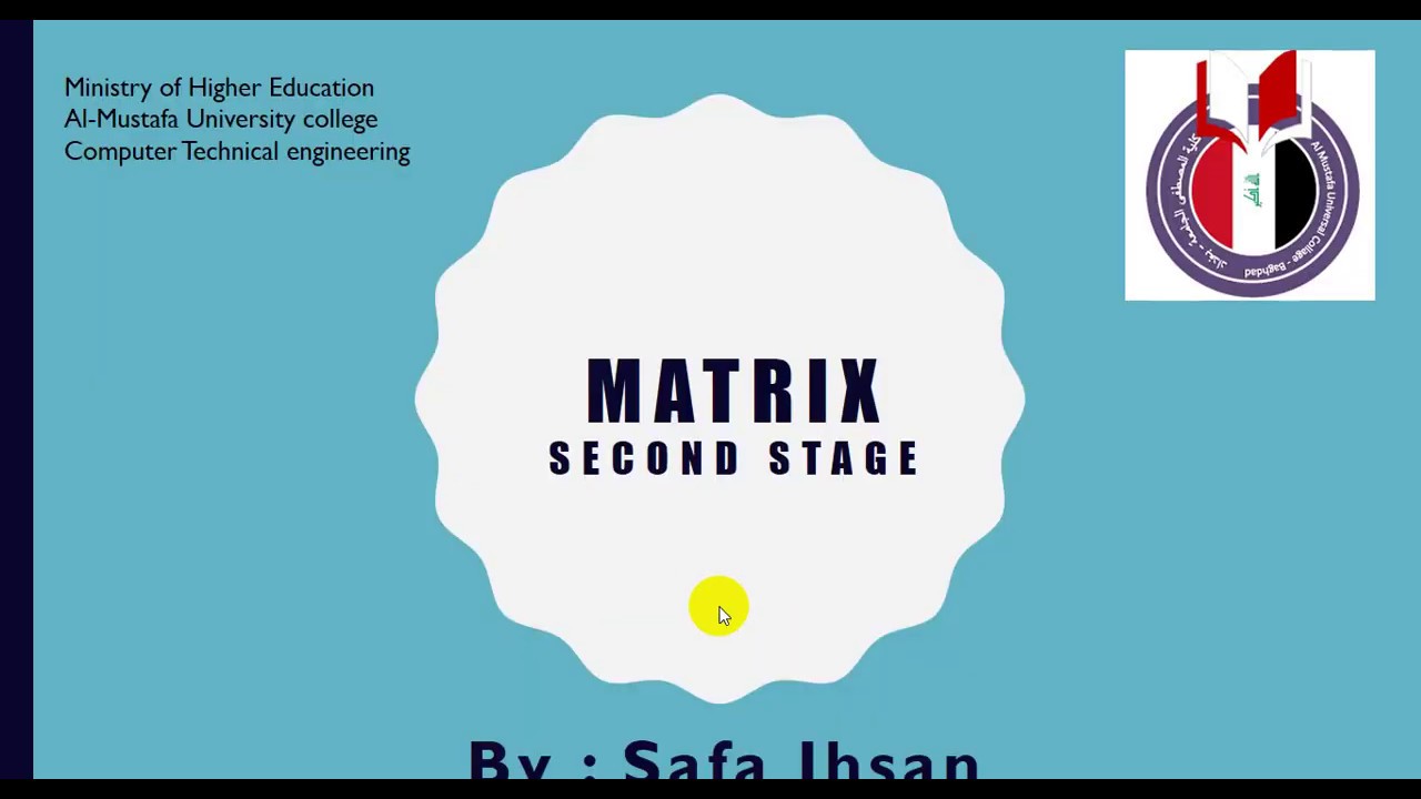 Determinant and inverse of matrixم.م صفا احسان / قسم هندسه تقنيات الحاسوب/ المرحله الثانيه