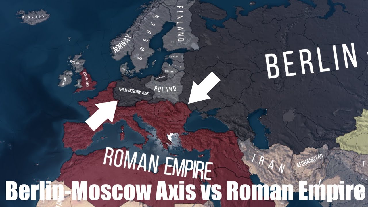 Roman Empire vs Berlin-Moscow Axis - Hoi4 timelapse