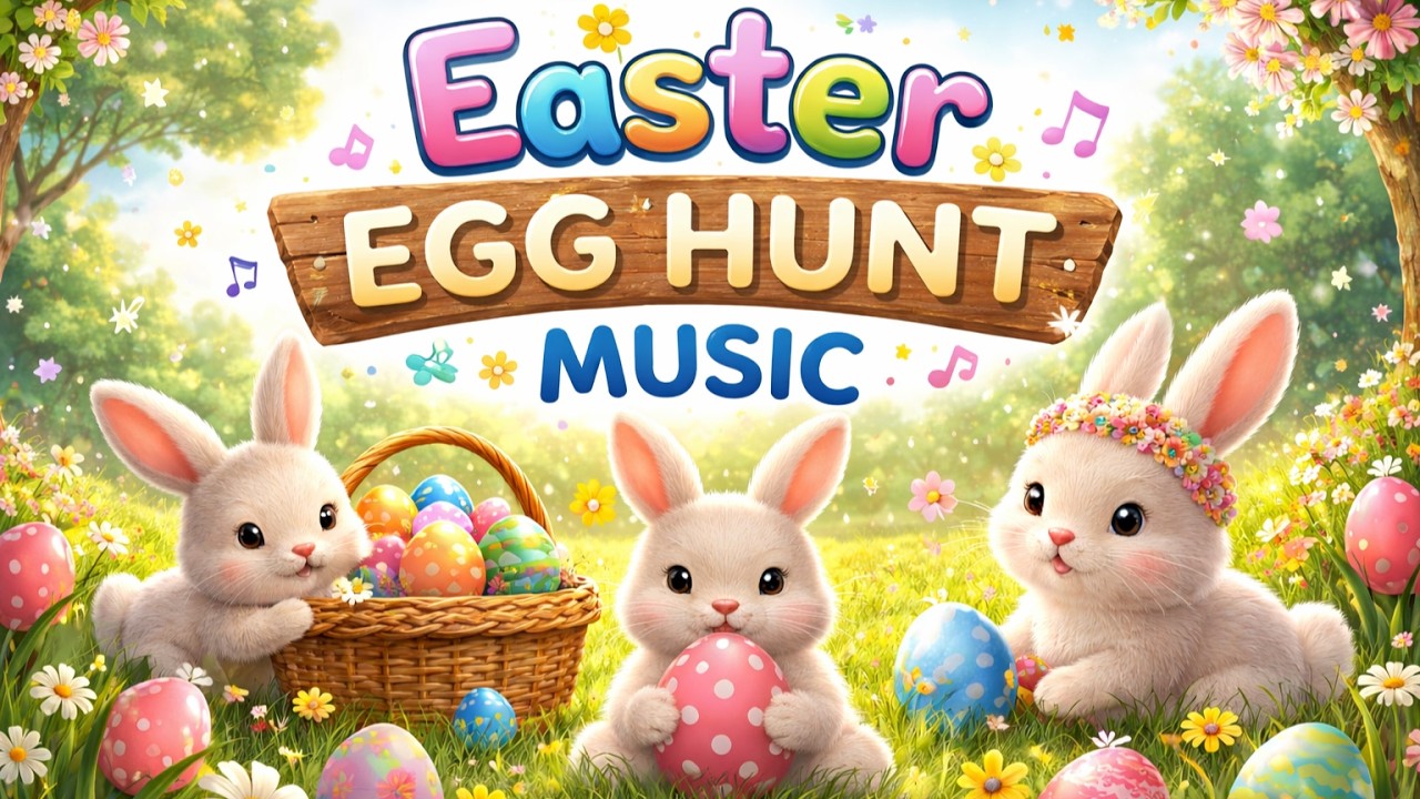 Easter Egg Hunt Music 🐰 Happy Spring Songs for Kids (1 Hour)