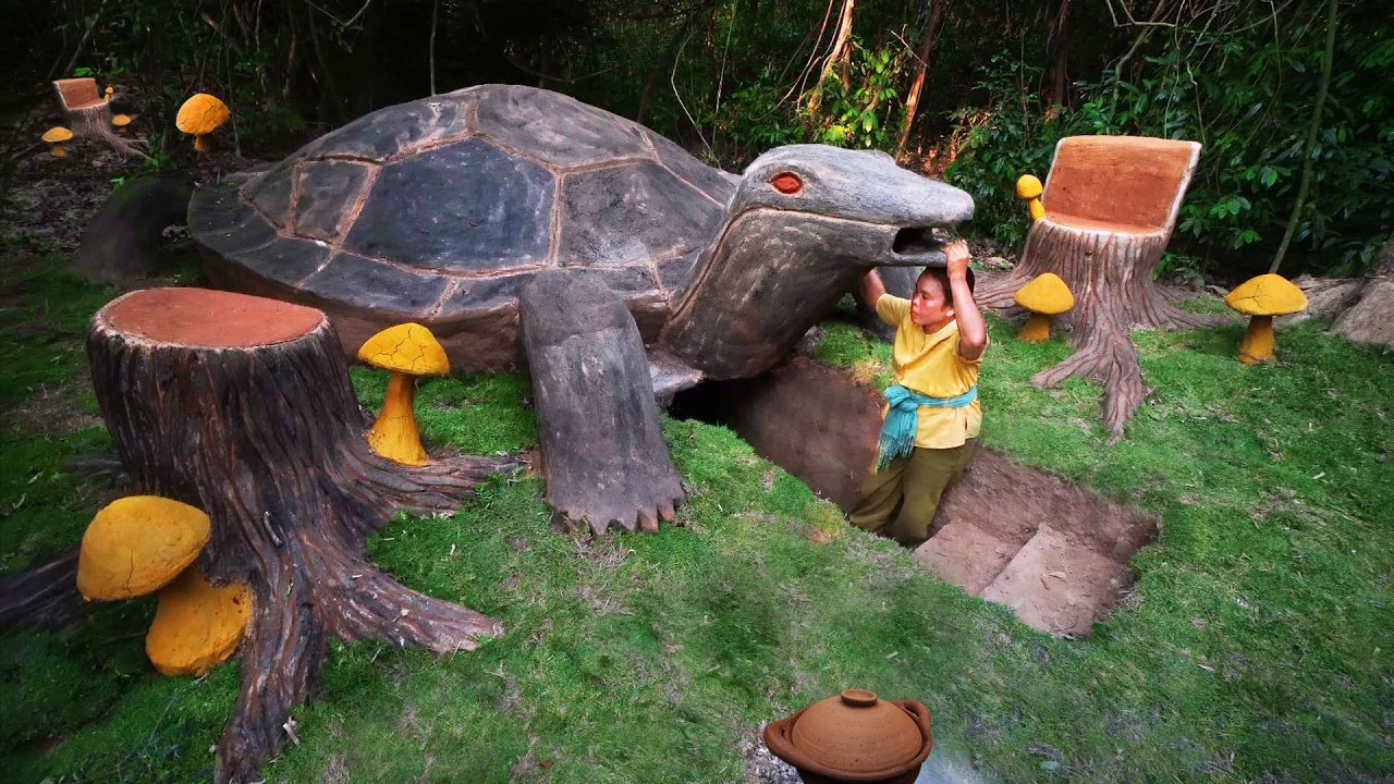 Survival Girl Living Alone 100 Hours Building a Secret Underground House Hidden about Human