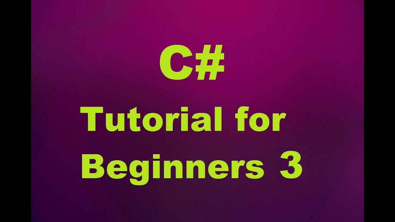 C# Tutorial for Beginners 3 - Built-in Data Types , Escape Sequences and Verbatim literals in C#