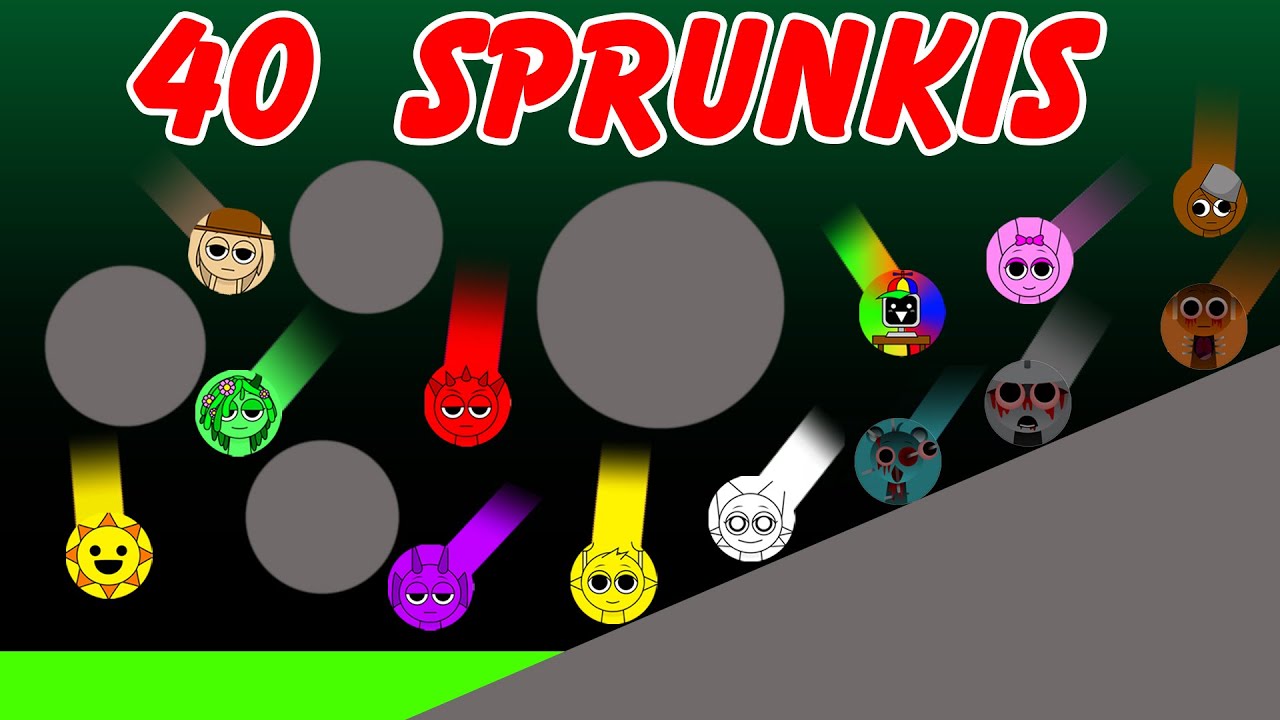 40 шариков Incredbox Sprunki в гонке Algodoo Marble Race!! Кто победит?? Раунд - 02