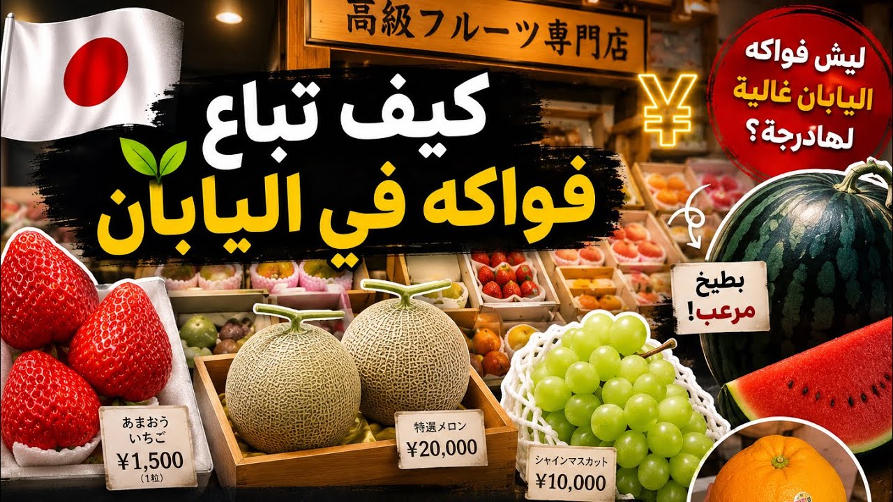كيف تُباع الفاكهة في اليابان بملايين الريالات؟ 🍉🍇 أسرار أغلى فواكه في العالم||| يابان 🇯🇵 