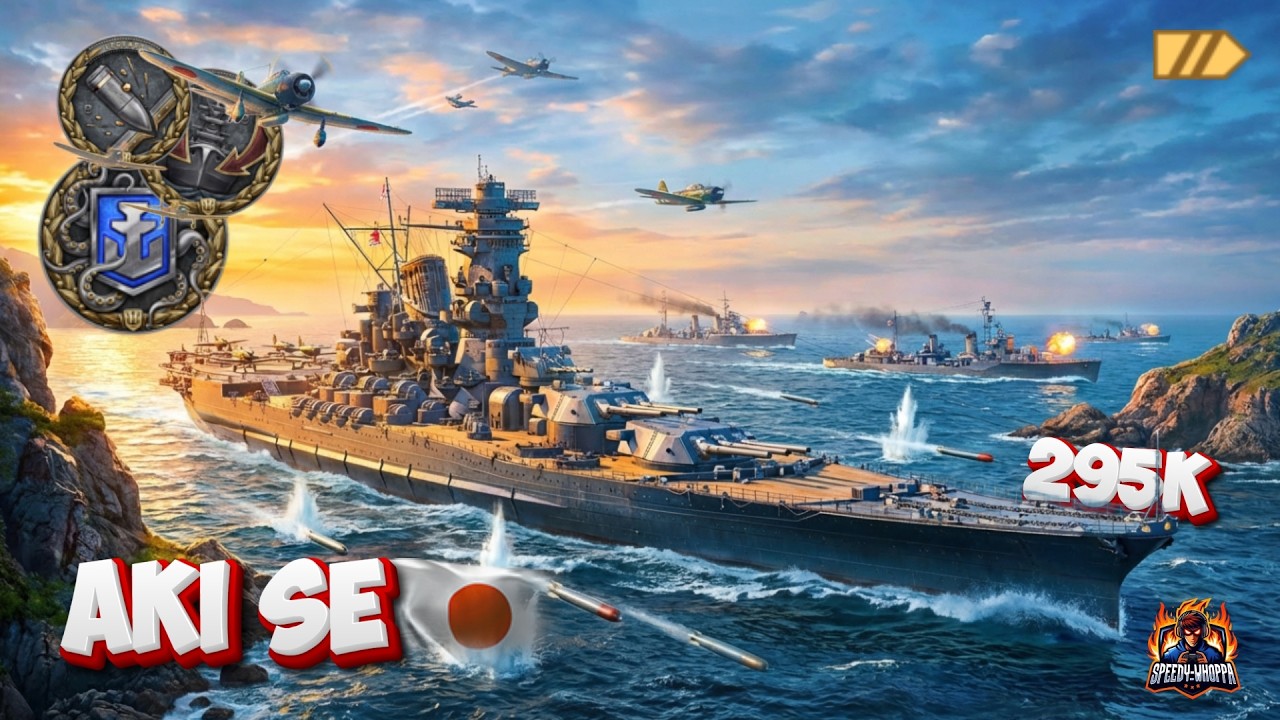 295k Damage in One Battle - Aki SE Dominance in World of Warships Legends