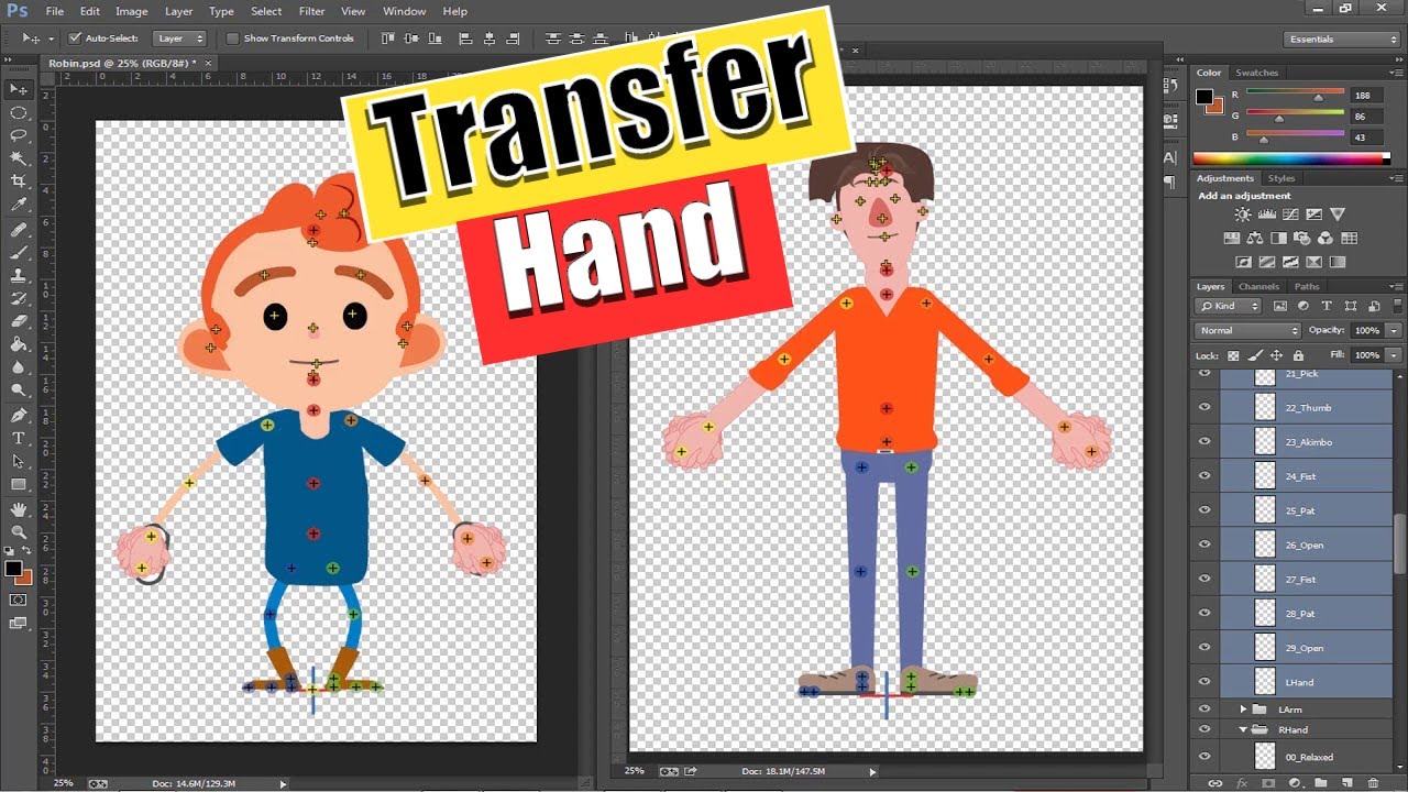 Hand transfer tips and tricks - cartoon animator 4.1