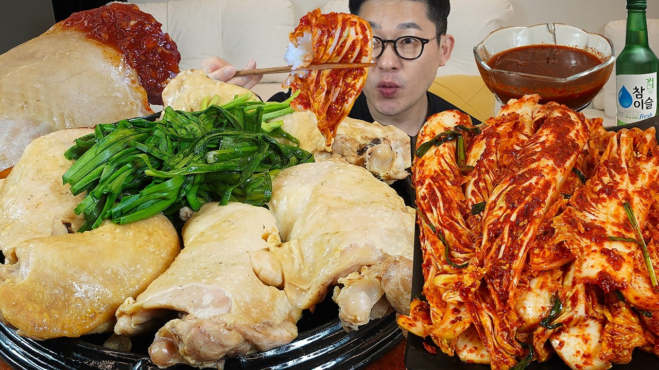 이걸 이제야 먹어보다니..🤤ㅎ 겉은쫄깃 속은 촉촉한 이북식찜닭과 매운겉절이 반주 먹방 Braised Chicken(Jjimdak) MUKBANG