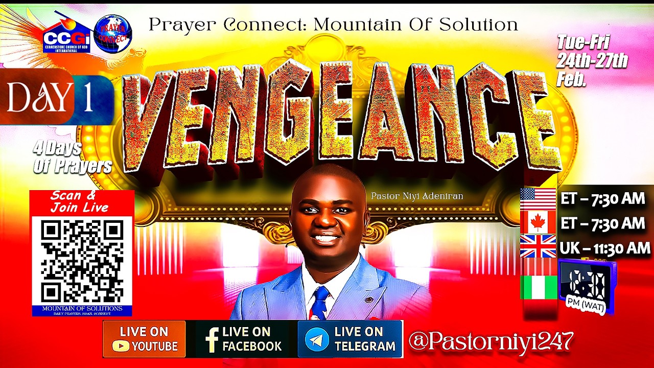 Day1: Vengeance: 4 Days of Breakthrough Prayers | Mountain of Solution | Pastor Niyi Adeniran