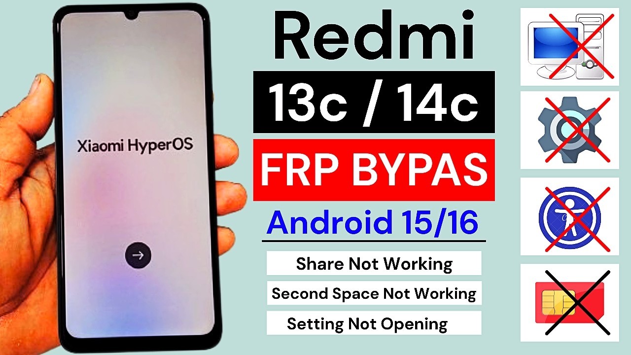 Xiaomi Redmi 13c | 14c GOOGLE/FRP BYPASS (Second Space Not Working) 100% ✔ Done Without PC 2026
