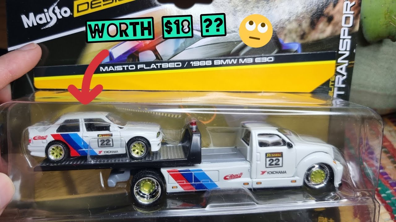 Let's look at the Ugly Maisto Flatbed with the new BMW M3 E30 Worth the money?? 🤔  #diecasteurope