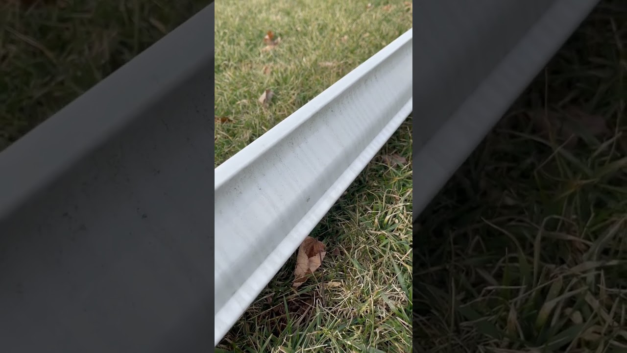 Customer wants 2 year old gutters 😊replaced with gutters that have gutter edge #raingutter