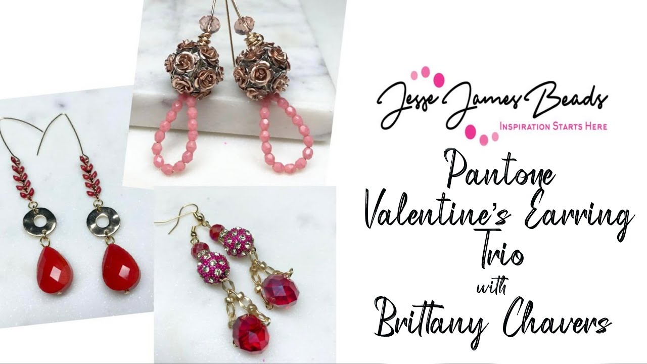 Pantone Valentine’s Earring Trio Featuring 
