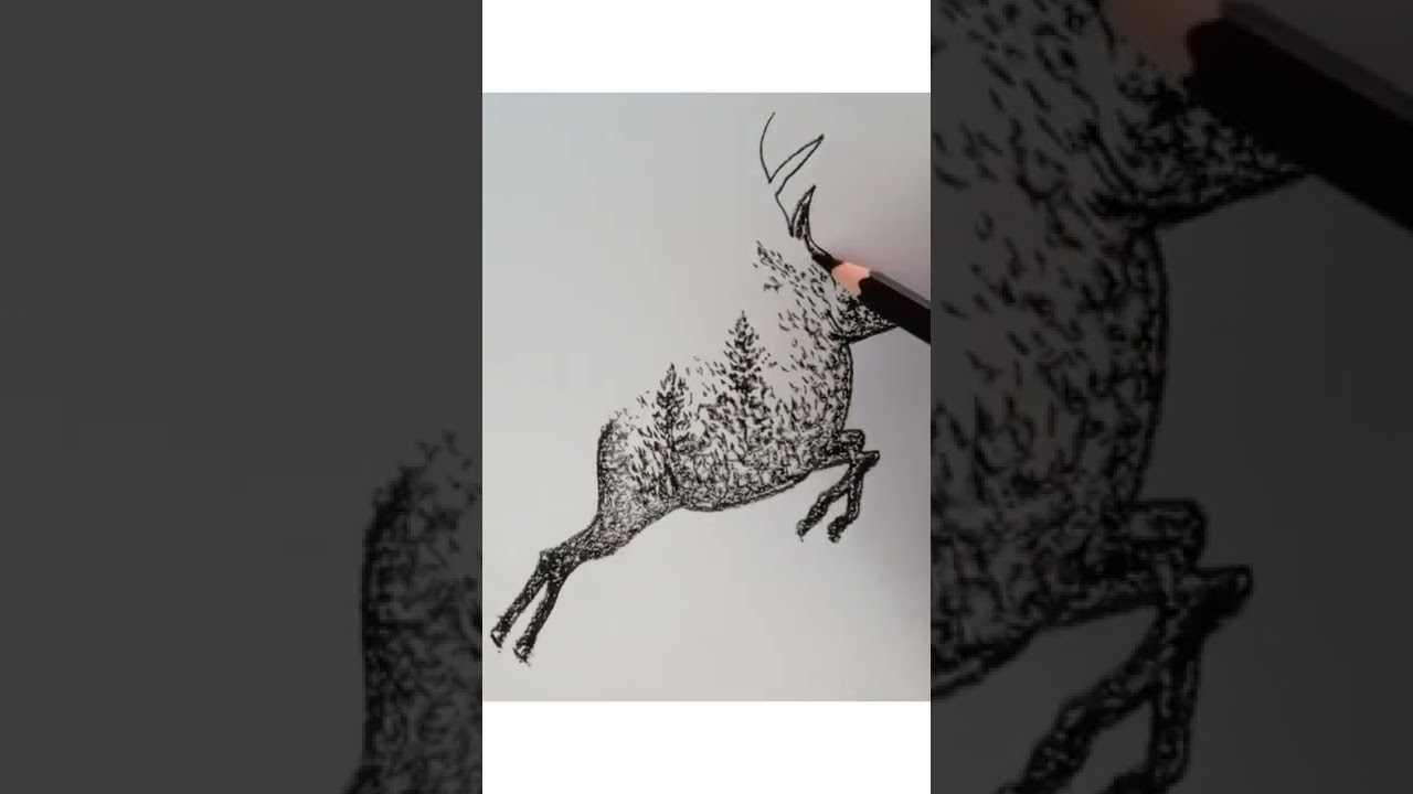 Reindeer christmas special drawing//#shorts//#sketch//