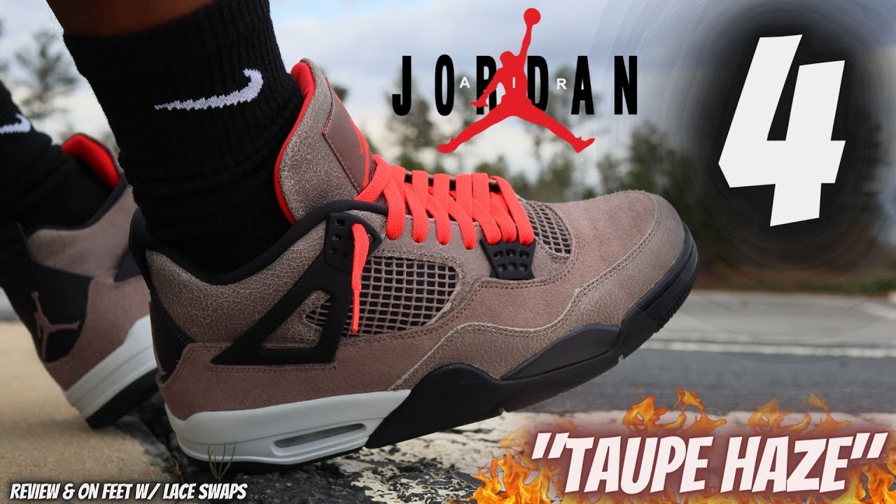 Обзор кроссовок JORDAN 4 TAUPE HAZE и сменные шнурки!!