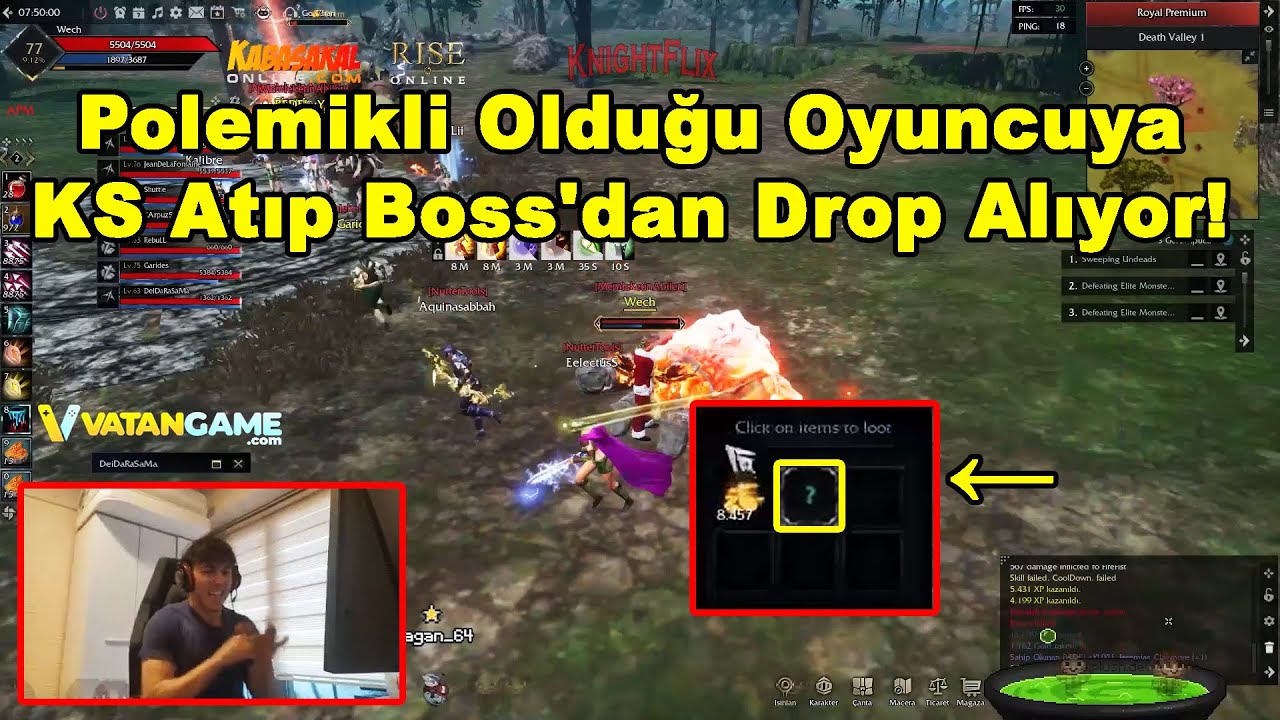 Polemikli Olduğu Oyuncuya KS Atıp Boss'dan Drop Alıyor! | Rise Online