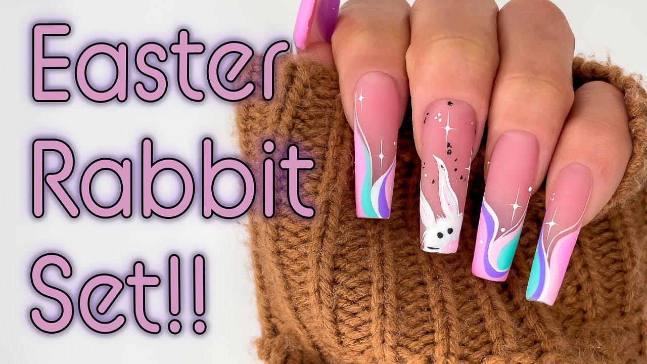 COPY This SUPER Fun Easter Rabbit Nail Set | Using Madam Glam and The Gel Bottle | De Uñas Acrílicas