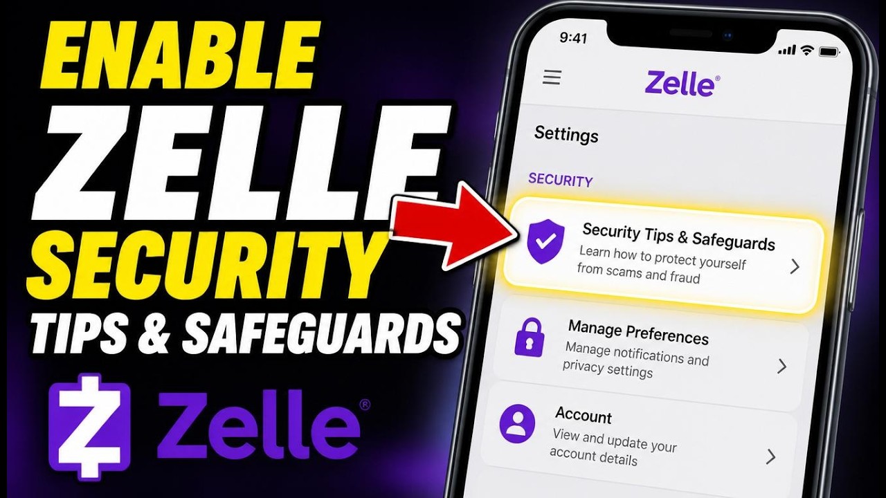 How to enable Zelle security tips and safeguards - Quick Tutorial